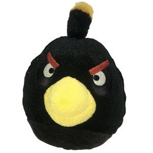 Angry Birds Plush Black Bird Bomb 6" Stuffed Animals Toy Soft Ball Commonwealth